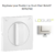 Enjoliveur pour va-et-vient et poussoir rotatif Logus 90761 TGE Glace