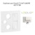 Enjoliveur Prise mixte R-TV-SAT-2xRJ45 Logus 90773TBR Blanc