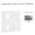 Enjoliveur Prise mixte R-TV-RJ45 Fibre Optique Logus 90774TAL Alumine