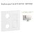 Enjoliveur Prise mixte R-TV-RJ45 Fibre Optique Logus 90774TGE Glace