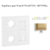 Enjoliveur Prise mixte R-TV-RJ45 Fibre Optique Logus 90774TDU Doré