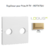 Enjoliveur pour prise R TV LOGUS 90776TDU Doré