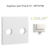 Enjoliveur pour prise R TV LOGUS 90776TBR Blanc