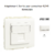 Adaptateur avec 1 module 1 sortie pour connecteur RJ45 Apolo 50441SBR Blanc