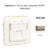 Adaptateur avec 1 module 1 sortie pour connecteur RJ45 Apolo 50441SCH Champagne