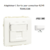 Adaptateur avec 1 module 1 sortie pour connecteur RJ45 Apolo 50441SBM Blanc MAT
