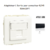 Adaptateur avec 1 module 1 sortie pour connecteur RJ45 Apolo 50441SPT Noir