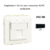 Adaptateur avec 1 module 1 sortie pour connecteur RJ45 Apolo 50441SPM Noir MAT