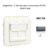 Adaptateur avec 1 module 2 sorties pour connecteurs RJ45 Apolo 50442SGR Graphite