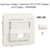 Enjoliveur Coupleur Connecteur fibre optique SC APC Simplex - LC Duplex Apolo 50449SBR Blanc