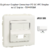 Enjoliveur Coupleur Connecteur fibre optique SC APC Simplex - LC Duplex Apolo 50449SBM Blanc MAT