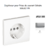 Enjoliveur pour prise de courant schuko APOLO5000 50632TPR Argent