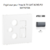 Enjoliveur pour prise R TV SAT RJ45 FO APOLO5000 50770TGR Graphite