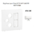 Enjoliveur pour prise mixte R-TV-SAT-2xRJ45 Apolo5000 50773TBM Blanc MAT