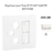 Enjoliveur pour prise mixte R-TV-SAT-2xRJ45 Apolo5000 50773TBR Blanc