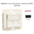 Adaptateur avec Module 2 sorties pour connecteurs RJ45 Sirius70442SAT Anthracite