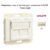 Adaptateur avec Module 2 sorties pour connecteurs RJ45 Sirius70442SMF Ivoire