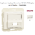 Enjoliveur coupleur connecteur fibre optique sc apc simplex ou LC duplex Sirius70449SBR Blanc