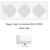 Plaque triple Horizontale APOLO5000 50931TBM BLANC MAT