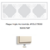 Plaque triple Horizontale APOLO5000 50931TMF IVOIRE