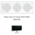Plaque triple Horizontale APOLO5000 50931TPM NOIR MAT