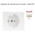 Enjoliveur pour prise de courant Schuko Sirius 70632TMF Ivoire
