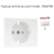 Enjoliveur pour prise de courant Schuko Sirius 70632TBR Blanc