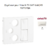 Enjoliveur pour prise R TV SAT 2xRJ45 Sirius 70773TBR Blanc