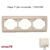 Plaque triple horizontale 70931TMF
