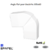 Angle plat pour goulotte série 13 100x60 13083