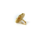 Antigone — Bague dorée agate choco | Marie Lindien