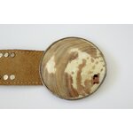 Détail boucle en nacre tigrée ceinture SUNNY TIGRE Marie Lindien
