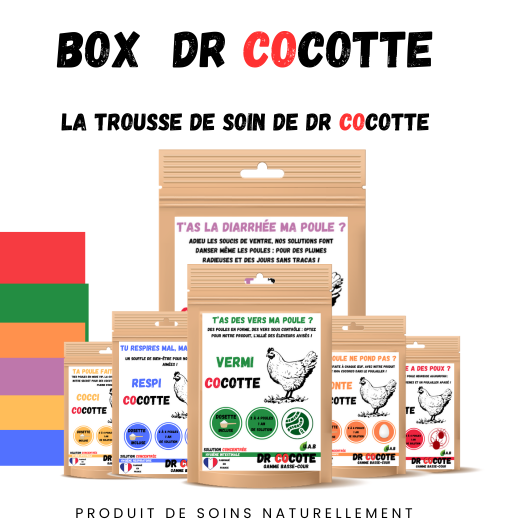 box dr cocotte produit de soins naturels pour poules  (9 × 9 cm)