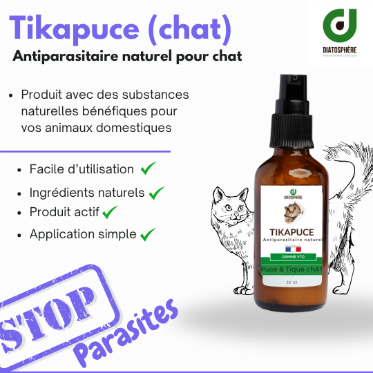Antiparasite chat puce et tique (tikapuce)