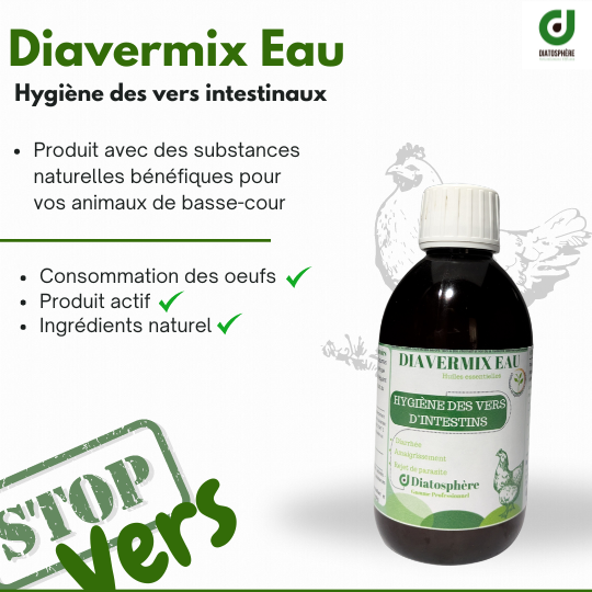 Vermifuge Naturel pour Poules : Diavermix Eau