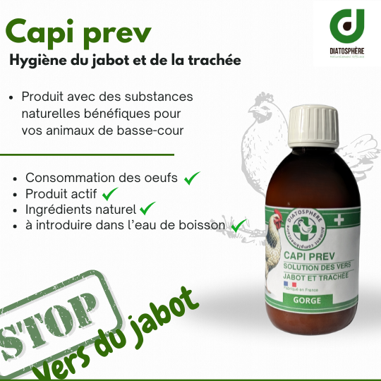 Contribue à une bonne hygiène du jabot, et la gorge - Capi Prev Diatosphère