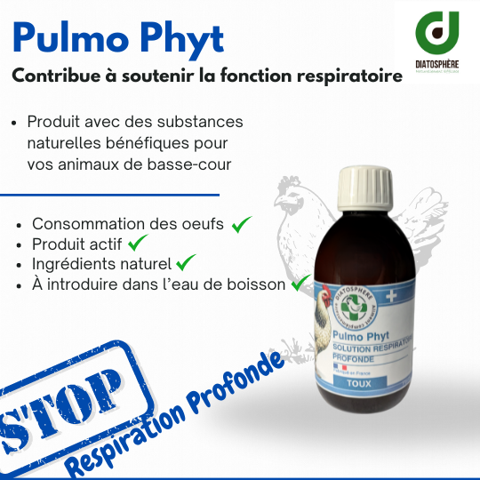 Pulmo Phyt Diatosphere - Aliment Complémentaire Naturel Pour Le Confort Respiratoire Des Animaux De Basse-Cour