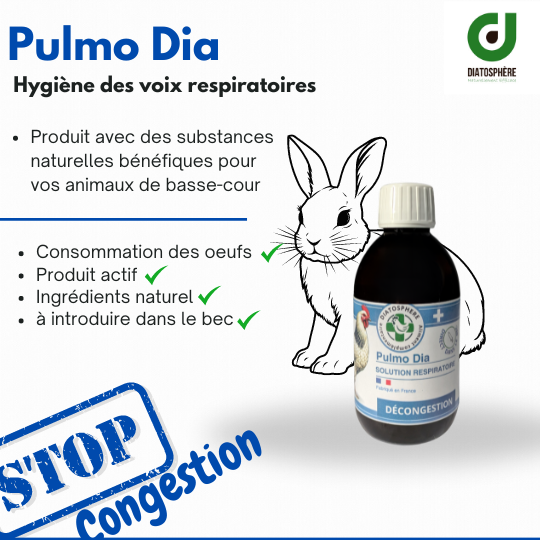 Pulmo Dia Rhume & Toux – Aliment Complémentaire Naturel Pour Lapins