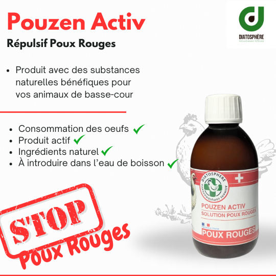 PouZen Activ - Traitement naturel contre les poux rouges des poules