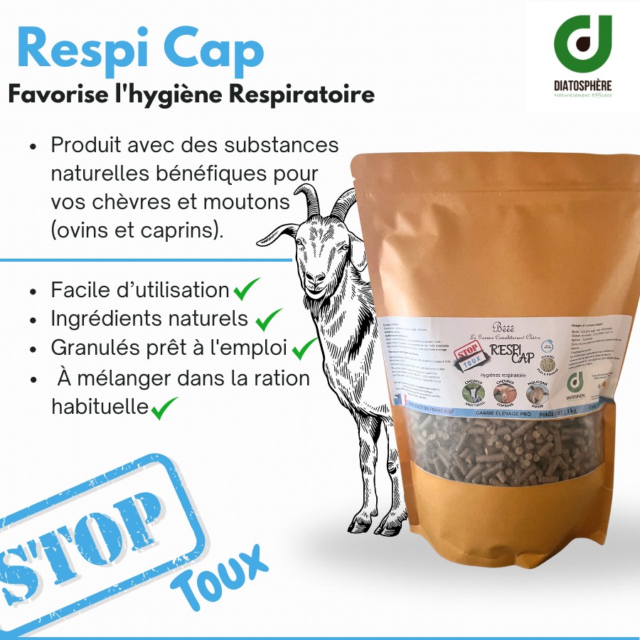 Respi Cap : Aide aux probléme Respiratoire  pour Chèvres et Moutons (Toux, Rhume)