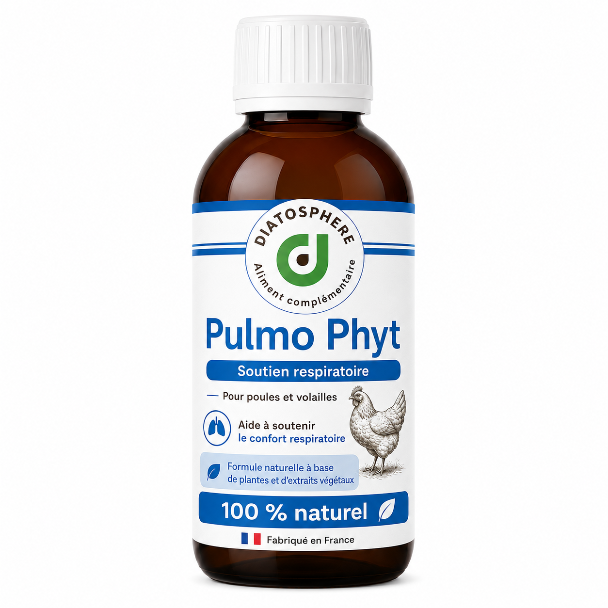 pulmo phyt contre la coryza et rhume des poules et volailles  de la marque diatosphère