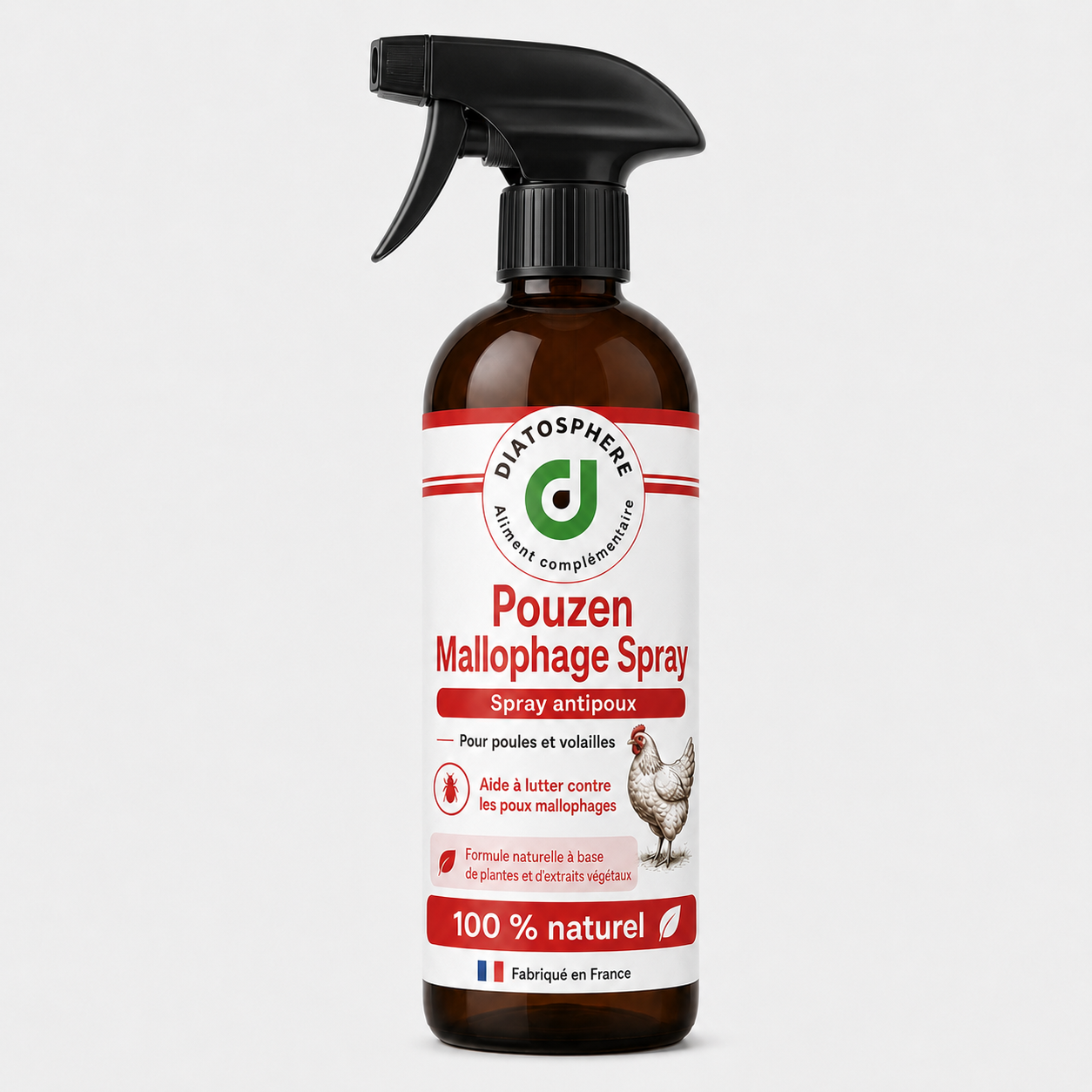 spray contre les poux mallophage des poules  produit pouzen mallophage   de la marque diatosphère