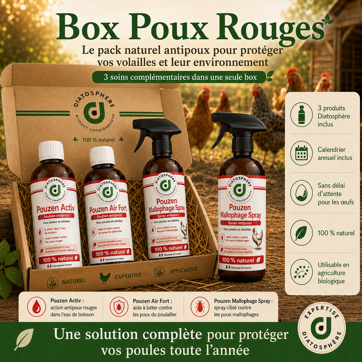box poux rouges pour une efficacitè contre action et èlimination des poux rouge et pou mallophage