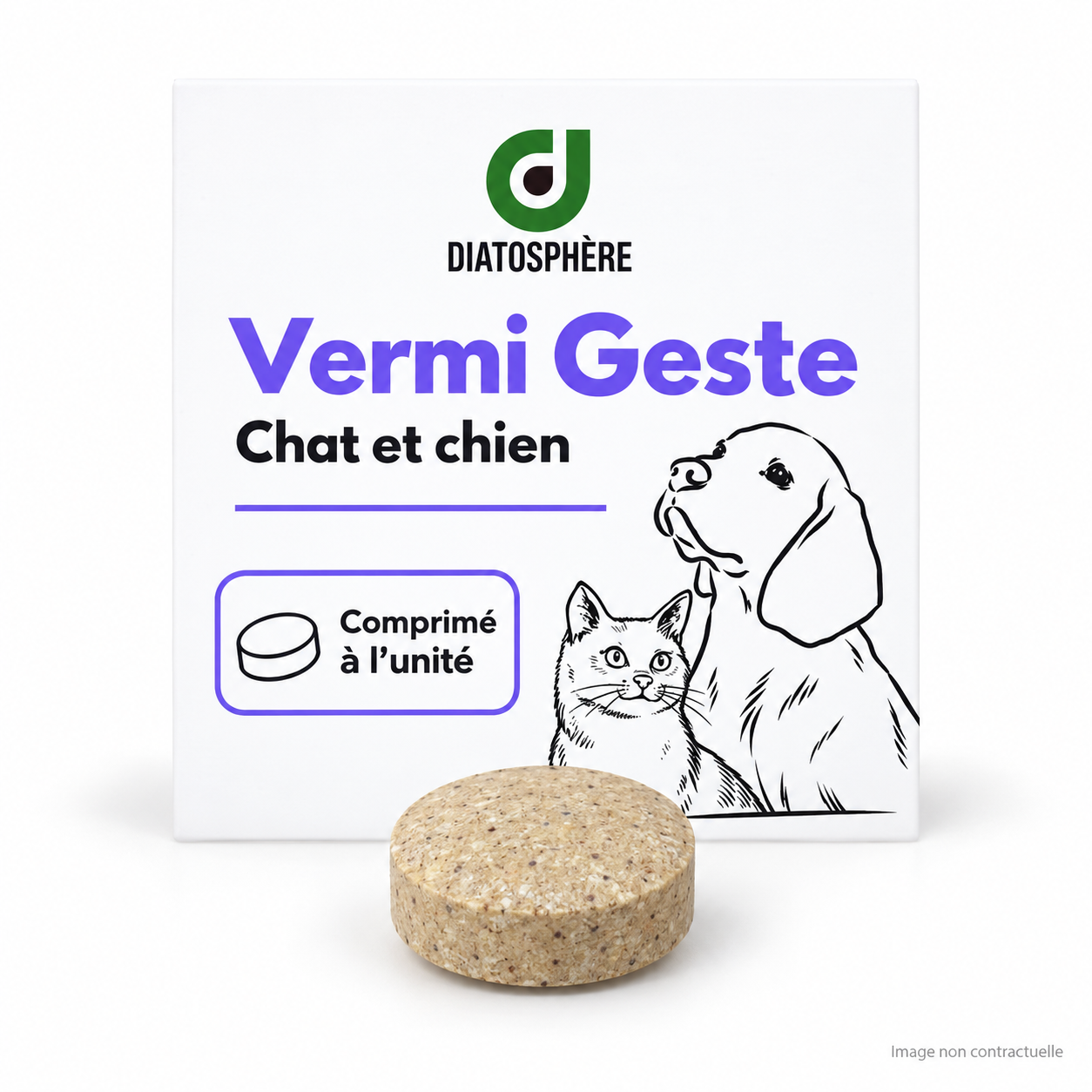 Comprimé Vermi Geste à l’unité pour chien et chat – Diatosphère