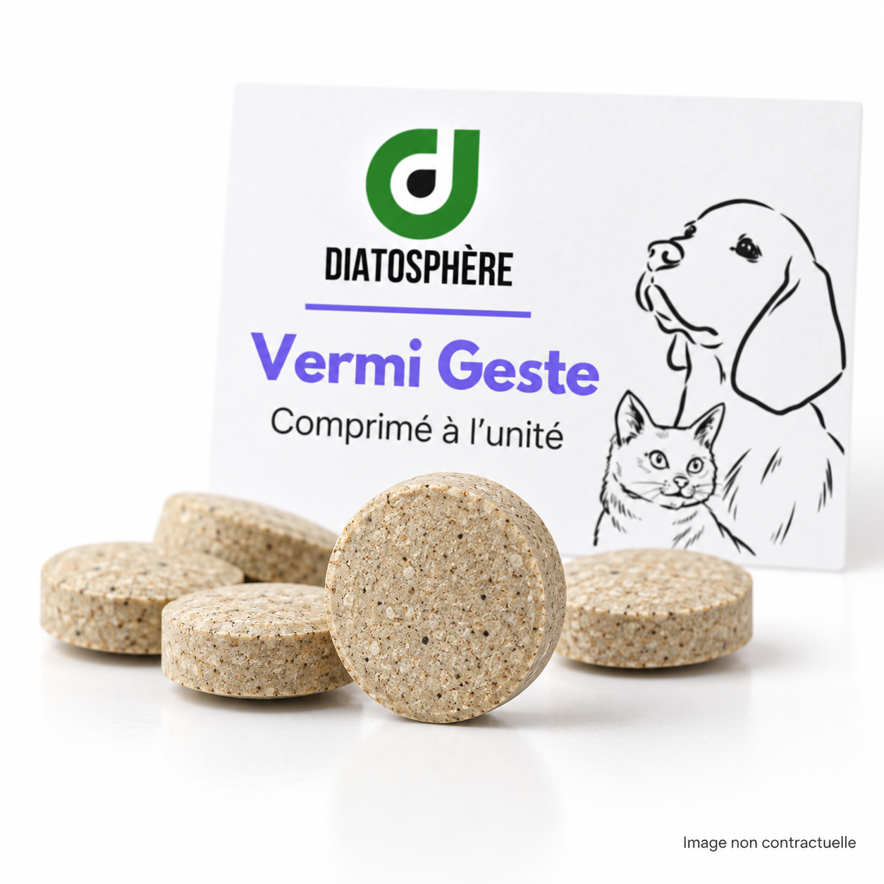 Comprimés Vermi Geste pour chien et chat – hygiène intestinale – Diatosphère