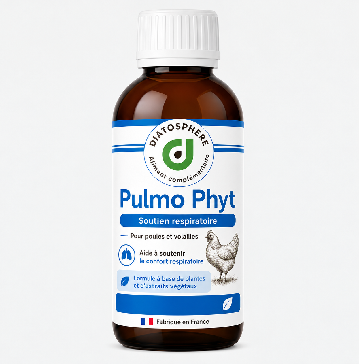 Pulmo Phyt Diatosphère – soutien respiratoire pour poules et volailles, aliment complémentaire à base de plantes