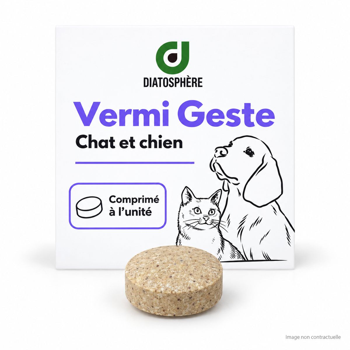 Comprimé Vermi Geste à l’unité pour chien et chat – Diatosphère