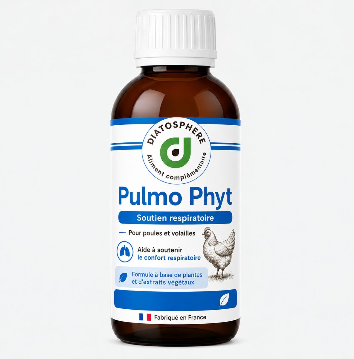 Pulmo Phyt Diatosphère – soutien respiratoire pour poules et volailles, aliment complémentaire à base de plantes