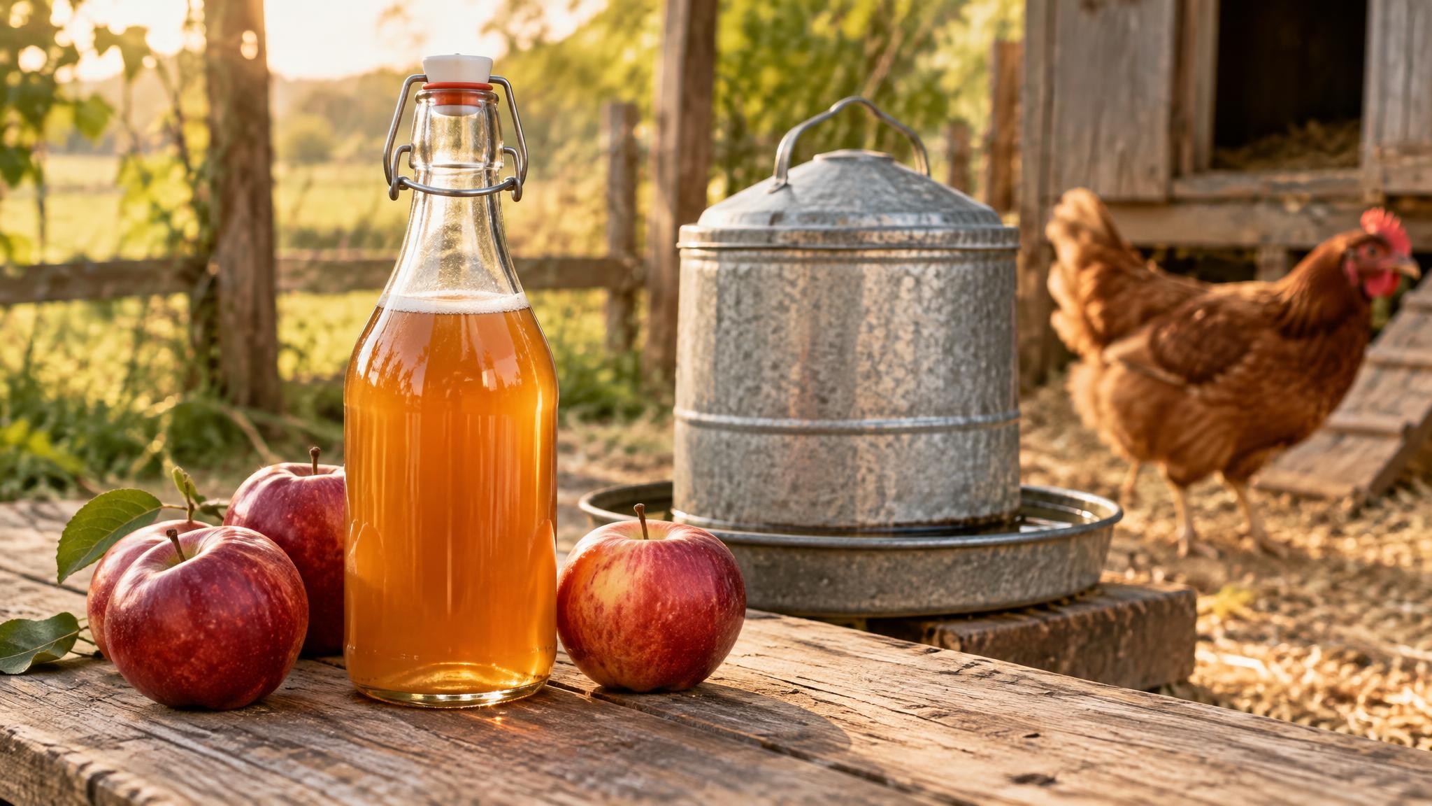 Vinaigre de Cidre pour Poules : Bienfaits, Dosage et Limites comme Vermifuge