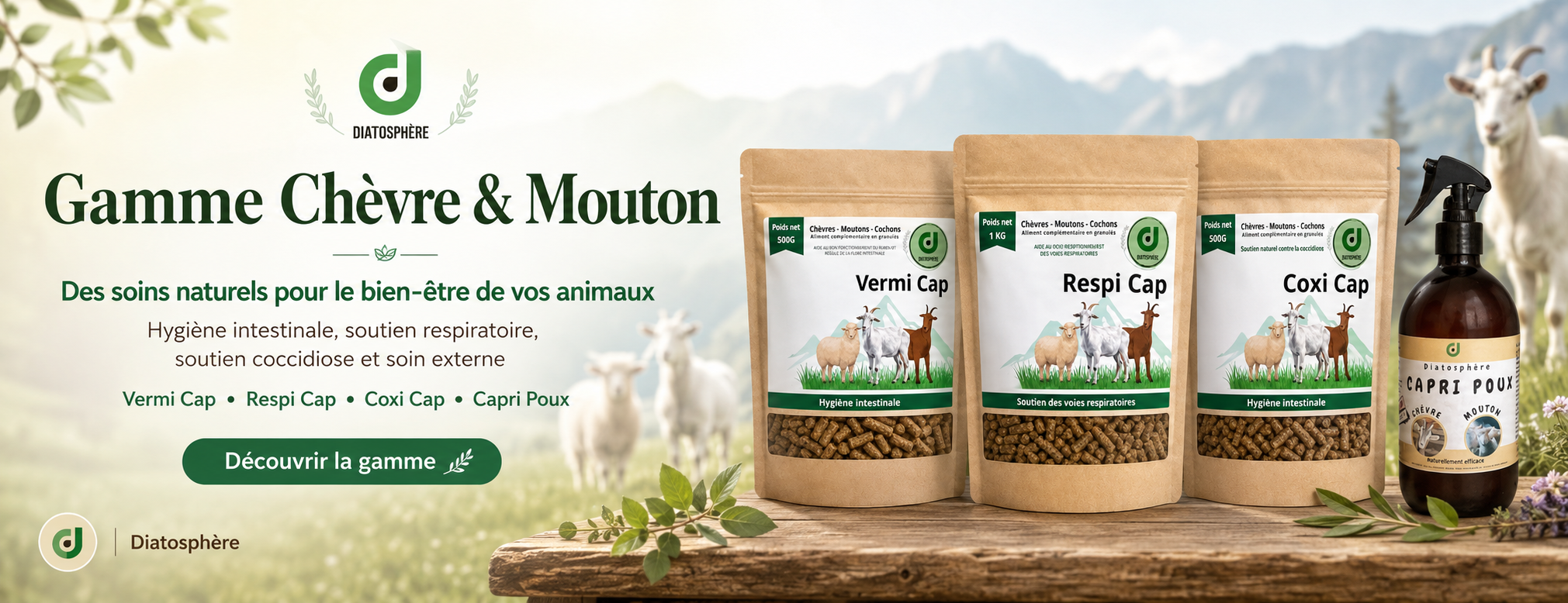 gamme de produit pour mouton, chèvre, ovin et caprin